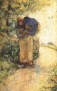 Back hay farmer, Camille Pissarro
